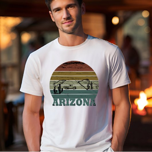 Arizona Sedona  zonsondergang retro az T-shirt
