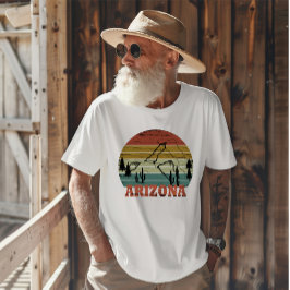 Arizona Sedona  zonsondergang retro az T-shirt