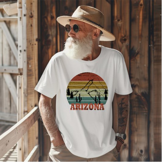 Arizona Sedona zonsondergang retro az T-shirt