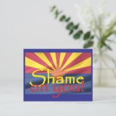 Arizona SHAME OVER JE Briefkaart (Staand voorkant)