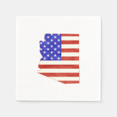 Arizona Shaped American Flag Patriotic Arizonan Servetten (Voorkant)