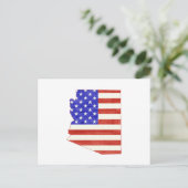 Arizona Shaped Patriotic Arizonan American Flag Briefkaart (Staand voorkant)