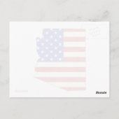 Arizona Shaped Patriotic Arizonan American Flag Briefkaart (Achterkant)