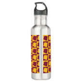 Arizona Silhouette Pattern Maroon and Gold  Waterfles (Achterkant)