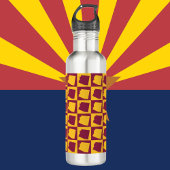 Arizona Silhouette Pattern Maroon and Gold  Waterfles