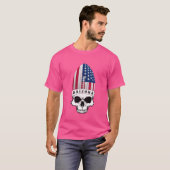 Arizona Skull 4th of July Patriotic ShortSleeve Un T-shirt (Voorkant volledig)