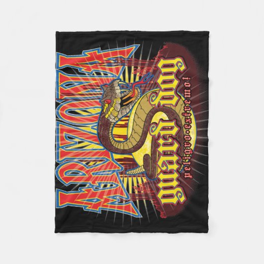 Arizona Snake Art Fleece Deken (Voorkant)