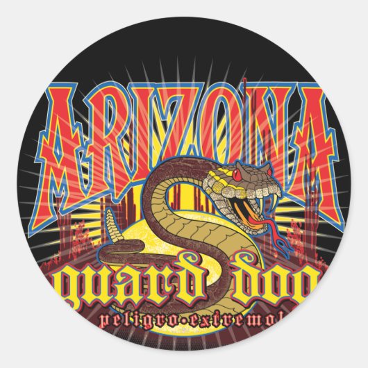Arizona Snake op Guard Ronde Sticker (Voorkant)