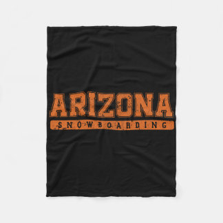 Arizona Snowboarden Oranje tekst Fleece Deken