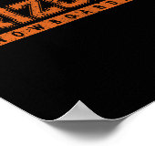 Arizona Snowboarden Oranje  tekst Poster (Hoek)