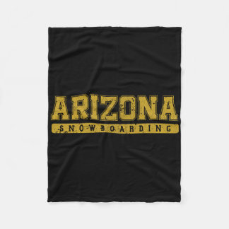 Arizona Snowboarding Geel Tekst Fleece Deken
