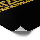 Arizona Snowboarding Geel Tekst Poster (Hoek)