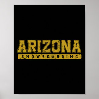 Arizona Snowboarding Geel Tekst Poster