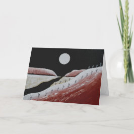 Arizona Southwest Desert Folk Art Wenskaart Feestdagen Kaart