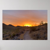 Arizona Southwest Desert Sunset Poster (Voorkant)