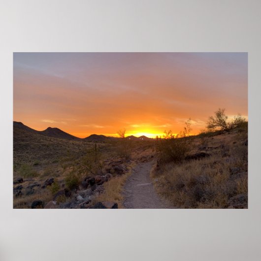 Arizona Southwest Desert Sunset Poster (Voorkant)