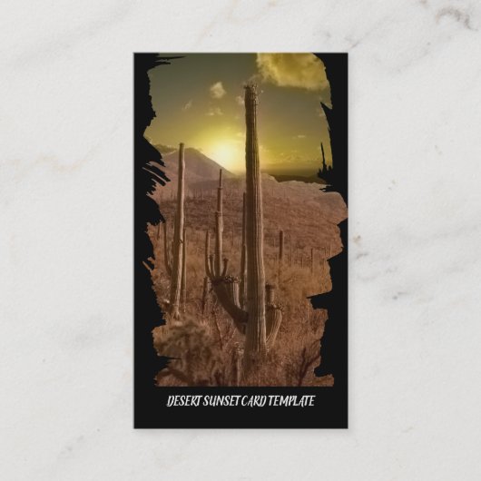 Arizona Southwest Desert Sunset Visitekaartje (Voorkant)