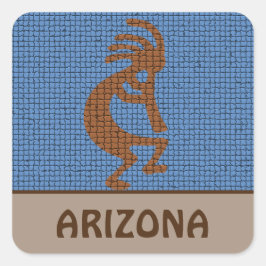 Arizona Southwest Mosaic Musical Kokopelli Vierkante Sticker