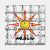 Arizona Southwest Mosaic Tile Bright Sun Magneet (Voorkant)