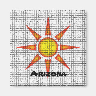 Arizona Southwest Mosaic Tile Bright Sun Magneet