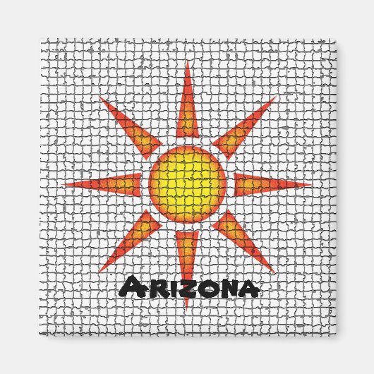 Arizona Southwest Mosaic Tile Bright Sun Magneet (Voorkant)