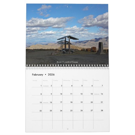 Arizona Southwest Woestijnkalender Kalender (Feb 2026)