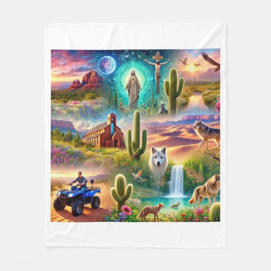 Arizona Spirituele reis Fleece Deken (Voorkant)