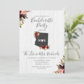 Arizona Staat Bloemen Bachelorette Party Uitnodigi Kaart (Staand voorkant)