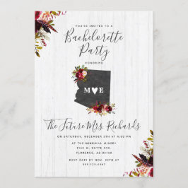 Arizona Staat Bloemen Bachelorette Party Uitnodigi Kaart