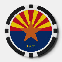 Arizona Staatsvlag Afbeelding Personaliseer Naam Poker Chips