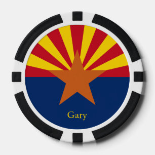 Arizona Staatsvlag Afbeelding Personaliseer Naam Poker Chips