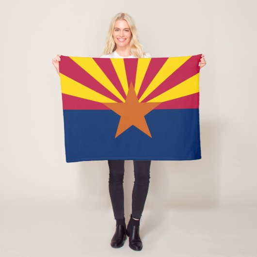 Arizona Staatsvlag Fleece Deken (In situ)
