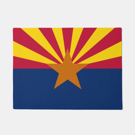 Arizona State & Arizona Vlag Verenigde Staten huis Deurmat (Voorkant)