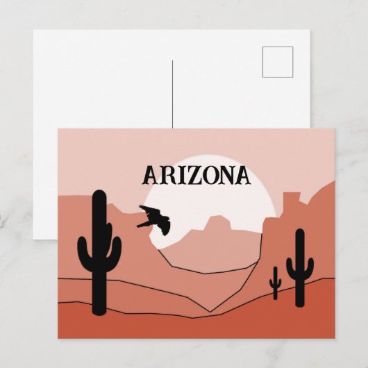 Arizona State Artistic Boho Monochromatic  Briefkaart (Voorkant / Achterkant)
