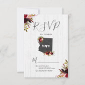 Arizona State Bestemming Rustieke Bruiloft RSVP (Voorkant)