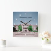 Arizona State Capitol Ingekleurd Kleurrijk gemaakt Vierkante Klok (Huis)