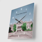 Arizona State Capitol Ingekleurd Kleurrijk gemaakt Vierkante Klok (Hoek)