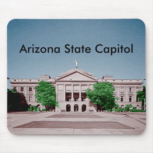 Arizona State Capitol Ingekleurd Kleurrijk Muismat (Voorkant)