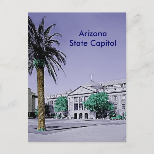 Arizona State Capitol Retro met Touch of Color Briefkaart (Voorkant)