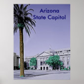 Arizona State Capitol Retro met Touch of Color Poster (Voorkant)