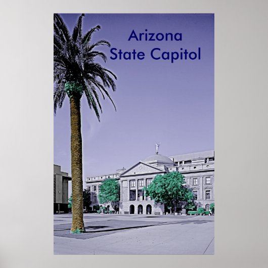 Arizona State Capitol Retro met Touch of Color Poster (Voorkant)