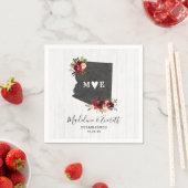 Arizona State Destination Rustic Wedding Monogram Servet (Insitu)