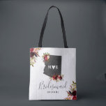 Arizona State Destination Rustic Wedding Monogram Tote Bag<br><div class="desc">Arizona State Destination Rustic Country Chic with White Barn Wood & Marsala Bourgondië Waterverf Floral Arrangements & Boho Feathers Wedding Canvas tassen met MOVEABLE HEART LOCATION Klik op de link verder aanpassen om je hart te positioneren ~ Controleer mijn winkel om de hele bruidssuite voor dit ontwerp te zien!</div>