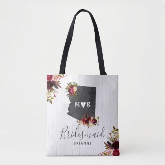 Arizona State Destination Rustic Wedding Monogram Tote Bag (Voorkant)