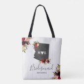 Arizona State Destination Rustic Wedding Monogram Tote Bag (Achterkant)