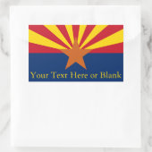 Arizona State Flag Afbeelding Personaliseer Naam Rechthoekige Sticker (Tas)