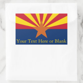 Arizona State Flag Afbeelding Personaliseer Naam Rechthoekige Sticker