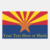 Arizona State Flag Afbeelding Personaliseer Naam Rechthoekige Sticker (Voorkant)