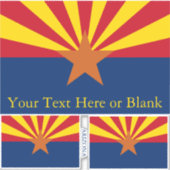 Arizona State Flag Afbeelding Persoonlijke tekst Sticker (Voorkant)