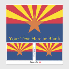 Arizona State Flag Afbeelding Persoonlijke tekst Sticker
